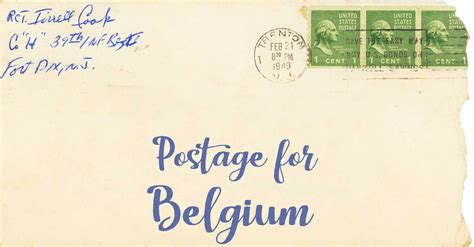 cost of postage to belgium